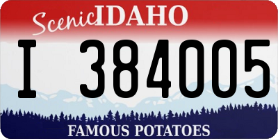 ID license plate I384005