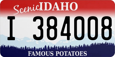 ID license plate I384008