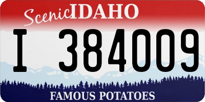 ID license plate I384009