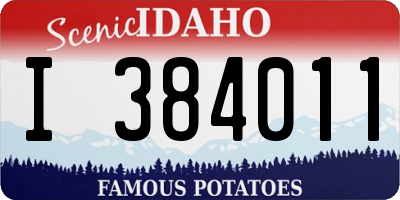 ID license plate I384011