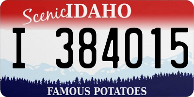 ID license plate I384015