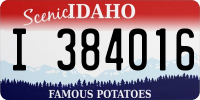 ID license plate I384016
