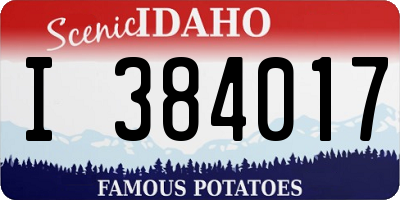 ID license plate I384017