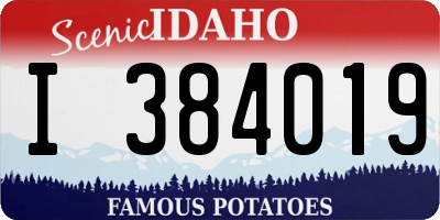 ID license plate I384019