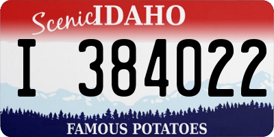 ID license plate I384022