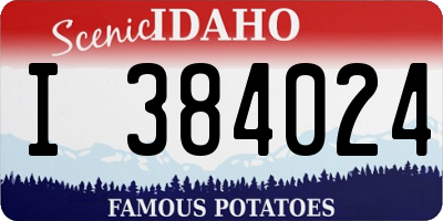 ID license plate I384024