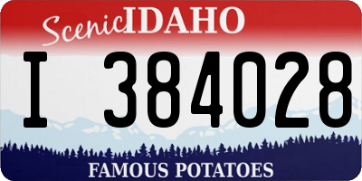 ID license plate I384028