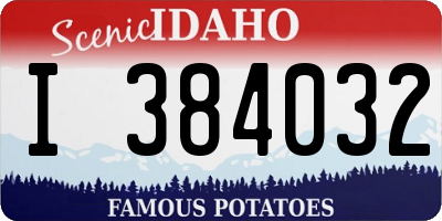 ID license plate I384032