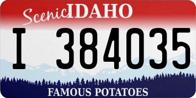 ID license plate I384035