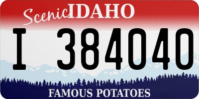 ID license plate I384040
