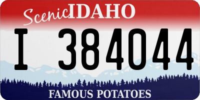 ID license plate I384044