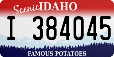 ID license plate I384045