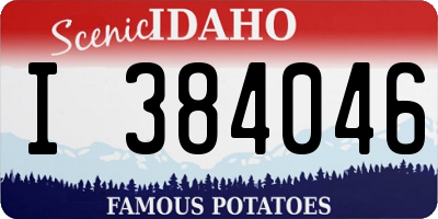 ID license plate I384046