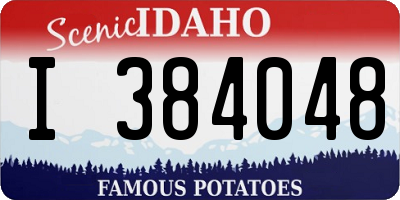 ID license plate I384048