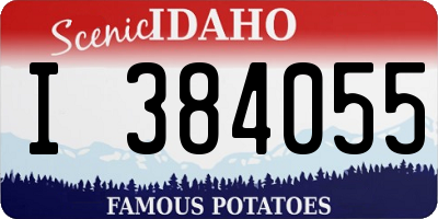 ID license plate I384055