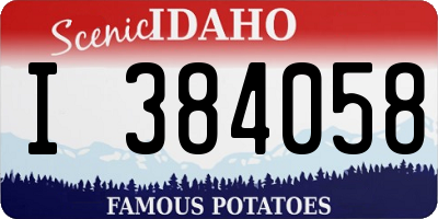 ID license plate I384058