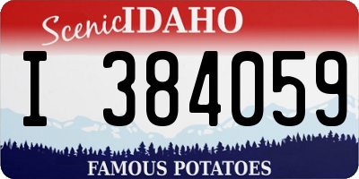 ID license plate I384059