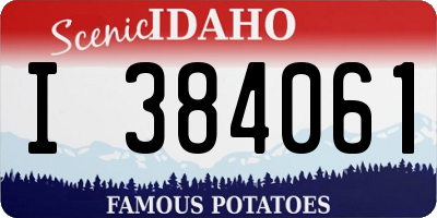 ID license plate I384061
