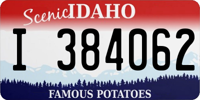 ID license plate I384062