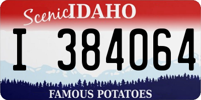 ID license plate I384064