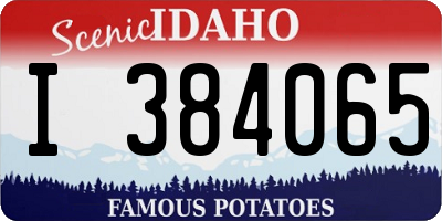 ID license plate I384065