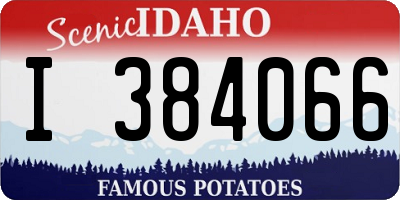 ID license plate I384066