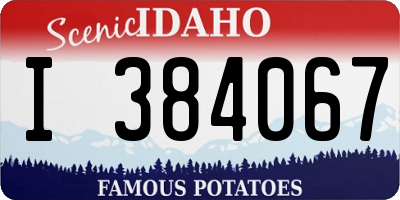 ID license plate I384067