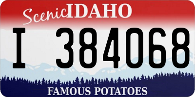 ID license plate I384068