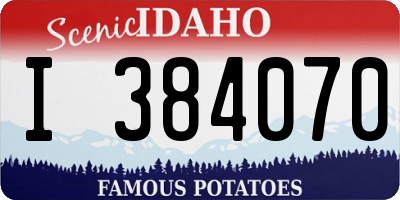 ID license plate I384070