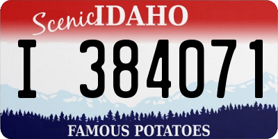 ID license plate I384071