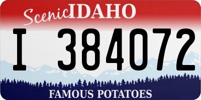 ID license plate I384072