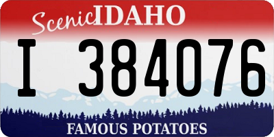 ID license plate I384076