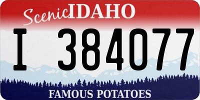 ID license plate I384077