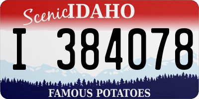 ID license plate I384078