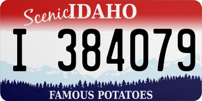 ID license plate I384079