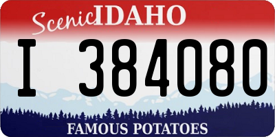 ID license plate I384080