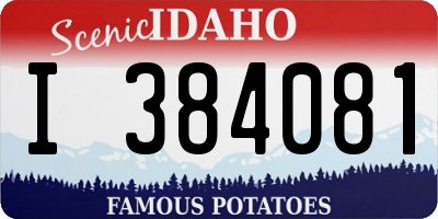 ID license plate I384081