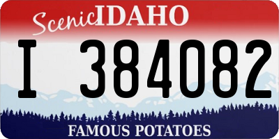 ID license plate I384082