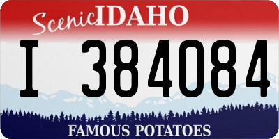 ID license plate I384084