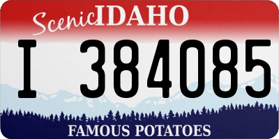 ID license plate I384085