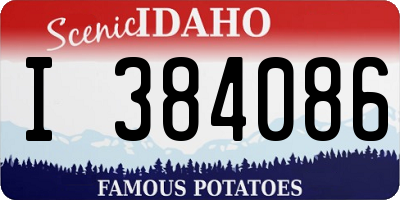 ID license plate I384086