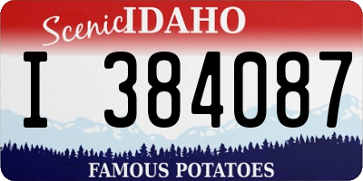 ID license plate I384087