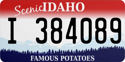 ID license plate I384089