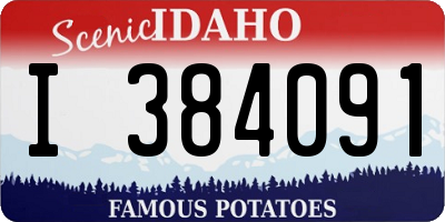 ID license plate I384091