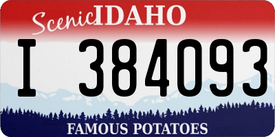 ID license plate I384093