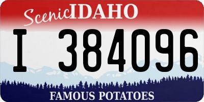 ID license plate I384096