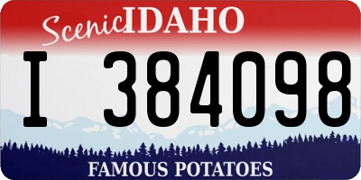 ID license plate I384098