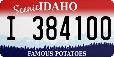 ID license plate I384100