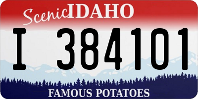 ID license plate I384101