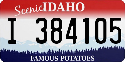 ID license plate I384105
